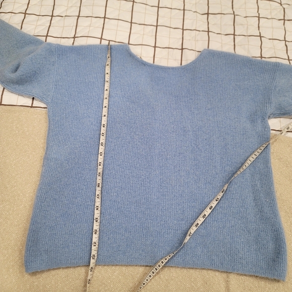 ​Sézane Barry Jumper Light Blue Cardigan French Girl Quiet Luxury Knit Soft Cozy - Picture 11 of 15